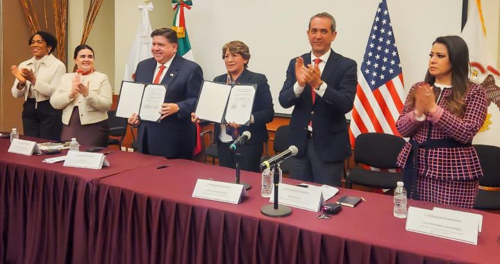 Firma Gobernadora Delfina Gómez Álvarez hermanamiento con el estado de Illinois; ambas entidades fortalecen el comercio, la educación, la agricultura y el medio ambiente