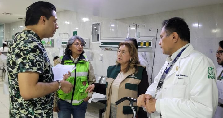 Supervisa titular del  IMSS Estado de México Oriente limpieza y desinfección del  área de Urgencias del  HGZ No. 53