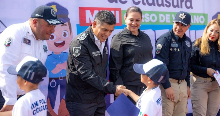 CLAUSURAN CON ÉXITO EL CURSO DE VERANO “MINI ACADEMIA DE POLICÍAS 2025” EN COACALCO
