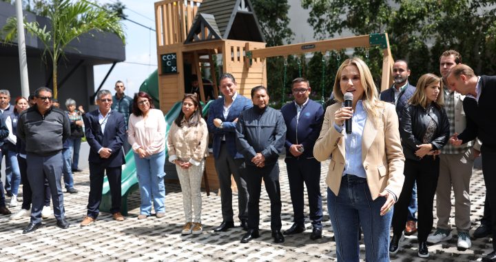 ENTREGA HUIXQUILUCAN PARQUE RECREATIVO PARA LA SANA CONVIVENCIA DE FAMILIAS DE EL OLIVO
