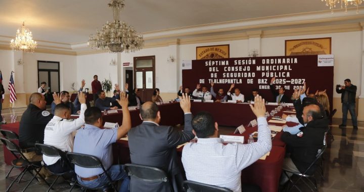 EL ALCALDE RACIEL PÉREZ CRUZ ENCABEZA LA SÉPTIMA SESIÓN ORDINARIA DEL CONSEJO MUNICIPAL DE SEGURIDAD PÚBLICA*