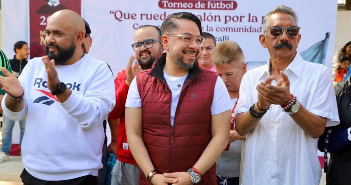 REFUERZA IZCALLI ESTRATEGIA DE ATENCIÓN A LAS CAUSAS; CELEBRAN PARTIDO AMISTOSO EN DEPORTIVO RENOVADO