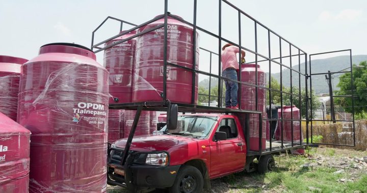 RACIEL PÉREZ CRUZ LLEVA A CABO LA TERCERA ETAPA DE ENTREGA DE APOYOS DE ALMACENAMIENTO DE AGUA