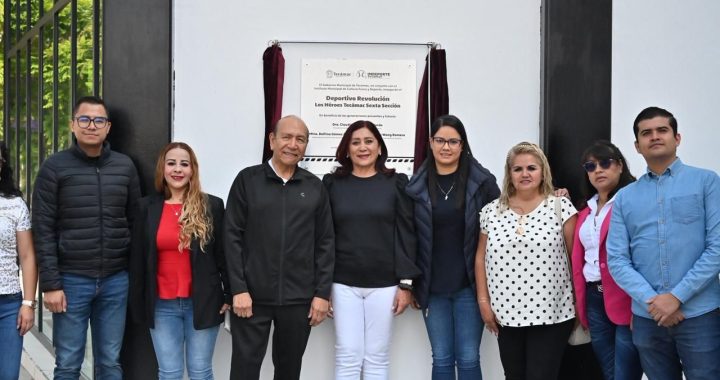 ROSI WONG INAUGURA EL DEPORTIVO REVOLUCIÓN EN LOS HÉROES TECÁMAC