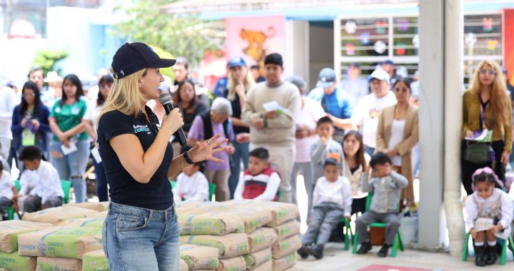IMPULSA HUIXQUILUCAN MEJORES CONDICIONES DE APRENDIZAJE PARA ESTUDIANTES DE JARDÍN DE NIÑOS EN EL OLIVO