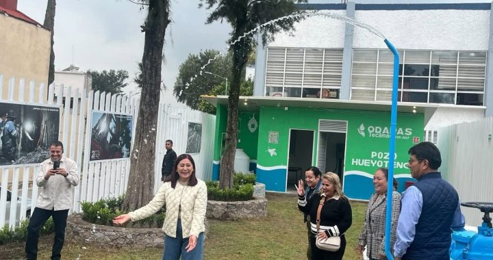 EL GOBIERNO DE TECAMAC PONE EN OPERACION POZO PROFUNNDO EN HUEYOTENCO
