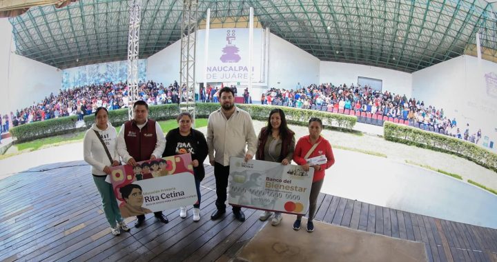 EN NAUCALPAN DE LA MANO DEL GOBIERNO DE MÉXICO SE CONSOLIDA EL APOYO A LA EDUCACIÓN, CON LA ENTREGA DE TARJETAS DE LA BECA RITA CETINA