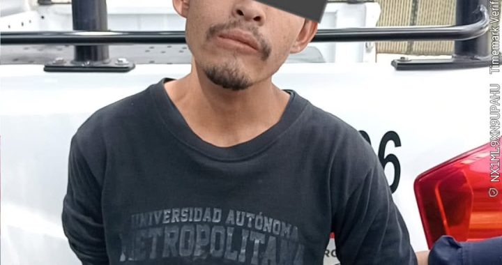 Asegura policía de Cuautitlán Izcalli objeto con características de arma artesanal y pone a disposición a un hombre