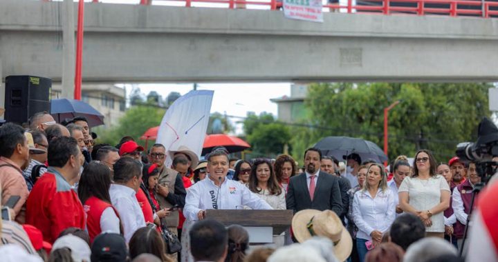Inauguran Distribuidor Vial Parque Residencial Coacalco; reducirá más de 20 minutos los traslados