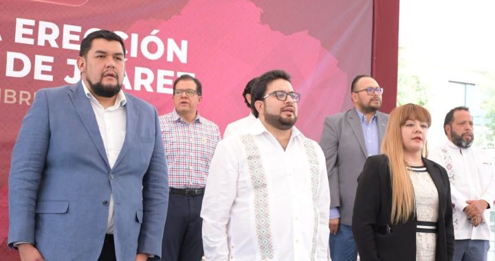 ENCABEZA ALCALDE ISAAC MONTOYA CONMEMORACIÓN DEL 152 ANIVERSARIO DE NAUCALPAN